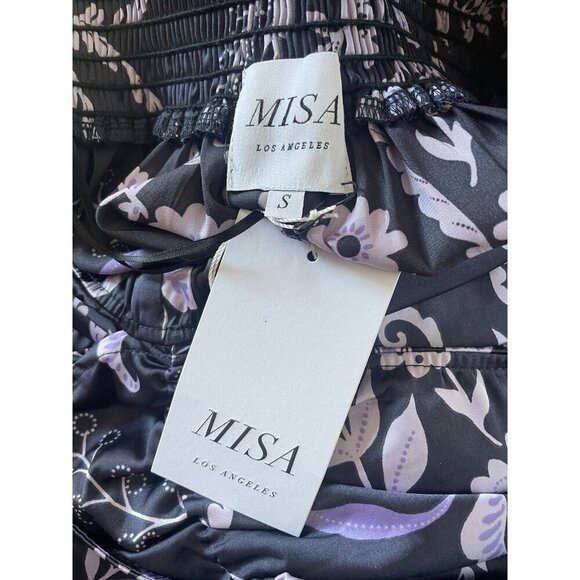 NWMisa LA Laya Indigo Vines Halter Wide Leg Cut Out Jumpsuit Purple Size S - Picture 10 of 11